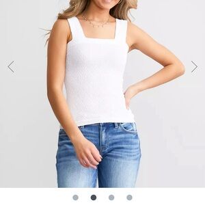 NWT Buckle Daytrip textured tank top white